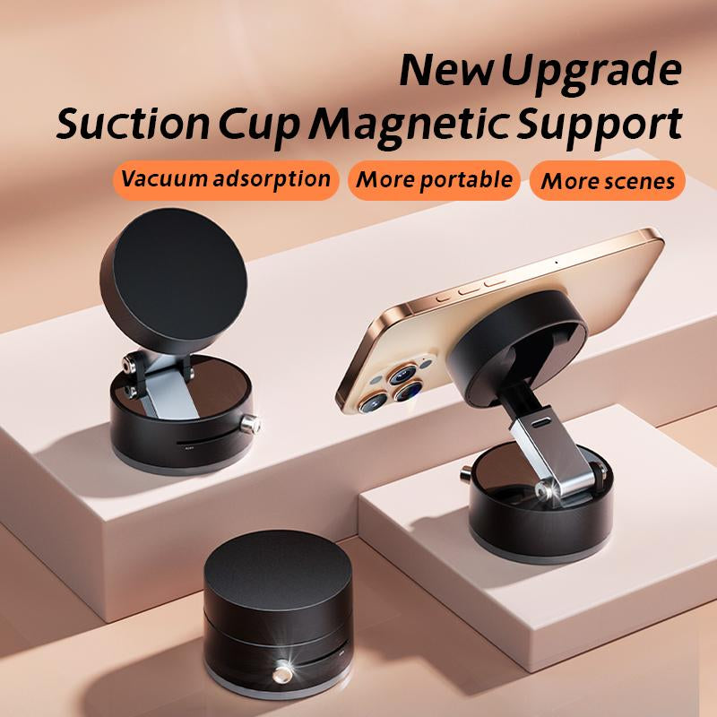Magnetic Car Phone Holder - 360° Foldable Car Phone Mount with Suction Cup, Portable Design for Iphone & Android Phones, Ideal for Office and Home Use