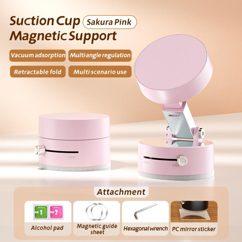 Magnetic Car Phone Holder - 360° Foldable Car Phone Mount with Suction Cup, Portable Design for Iphone & Android Phones, Ideal for Office and Home Use