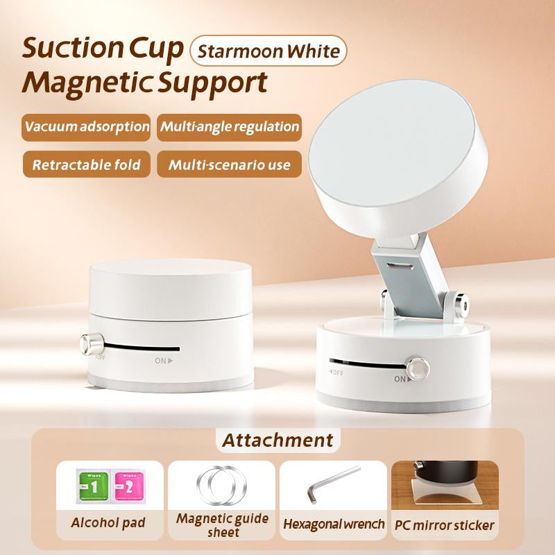 Magnetic Car Phone Holder - 360° Foldable Car Phone Mount with Suction Cup, Portable Design for Iphone & Android Phones, Ideal for Office and Home Use