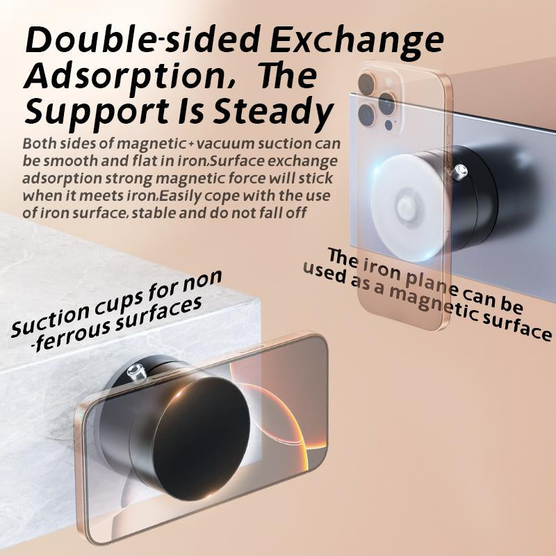 Magnetic Car Phone Holder - 360° Foldable Car Phone Mount with Suction Cup, Portable Design for Iphone & Android Phones, Ideal for Office and Home Use
