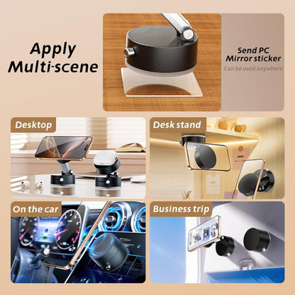 Magnetic Car Phone Holder - 360° Foldable Car Phone Mount with Suction Cup, Portable Design for Iphone & Android Phones, Ideal for Office and Home Use