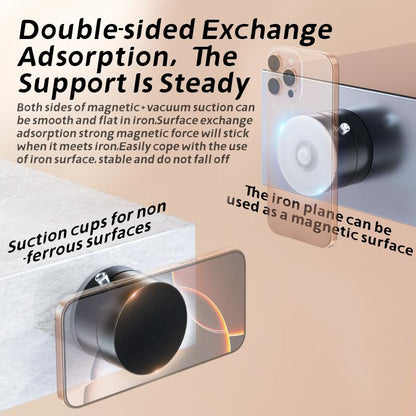 Magnetic Car Phone Holder - 360° Foldable Car Phone Mount with Suction Cup, Portable Design for Iphone & Android Phones, Ideal for Office and Home Use